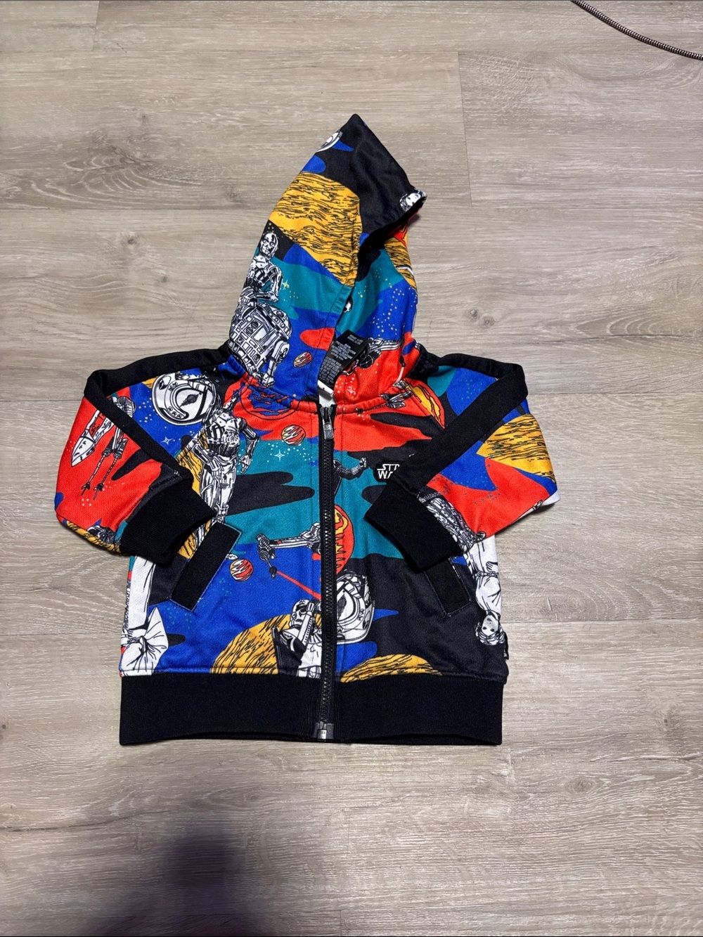 Bonds Kids Space Hoodie - Blue, Red, Yellow, Black